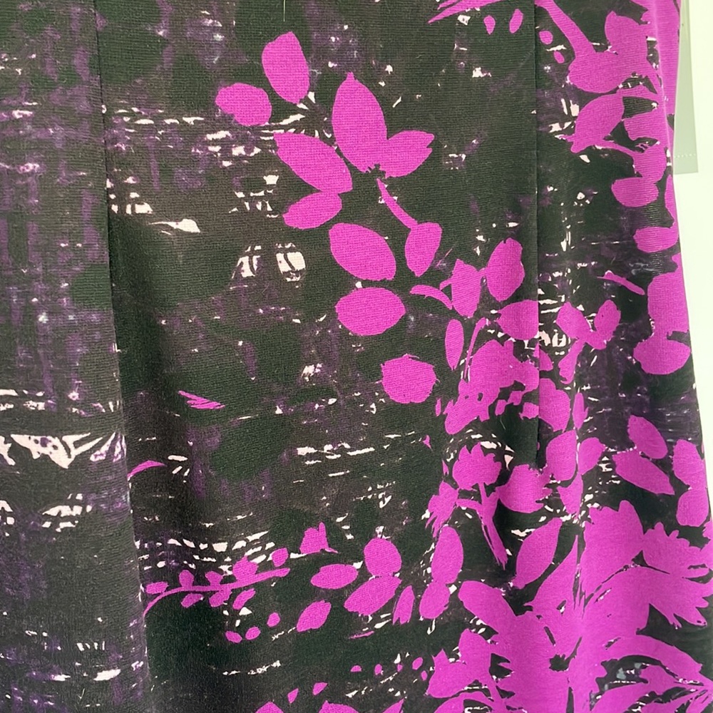 Black and purple cap sleeve dress size 10 - Picture 3 of 5
